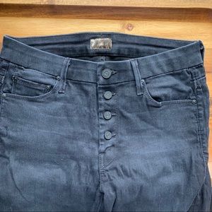 Mother The Pixie High-Rise Button Front